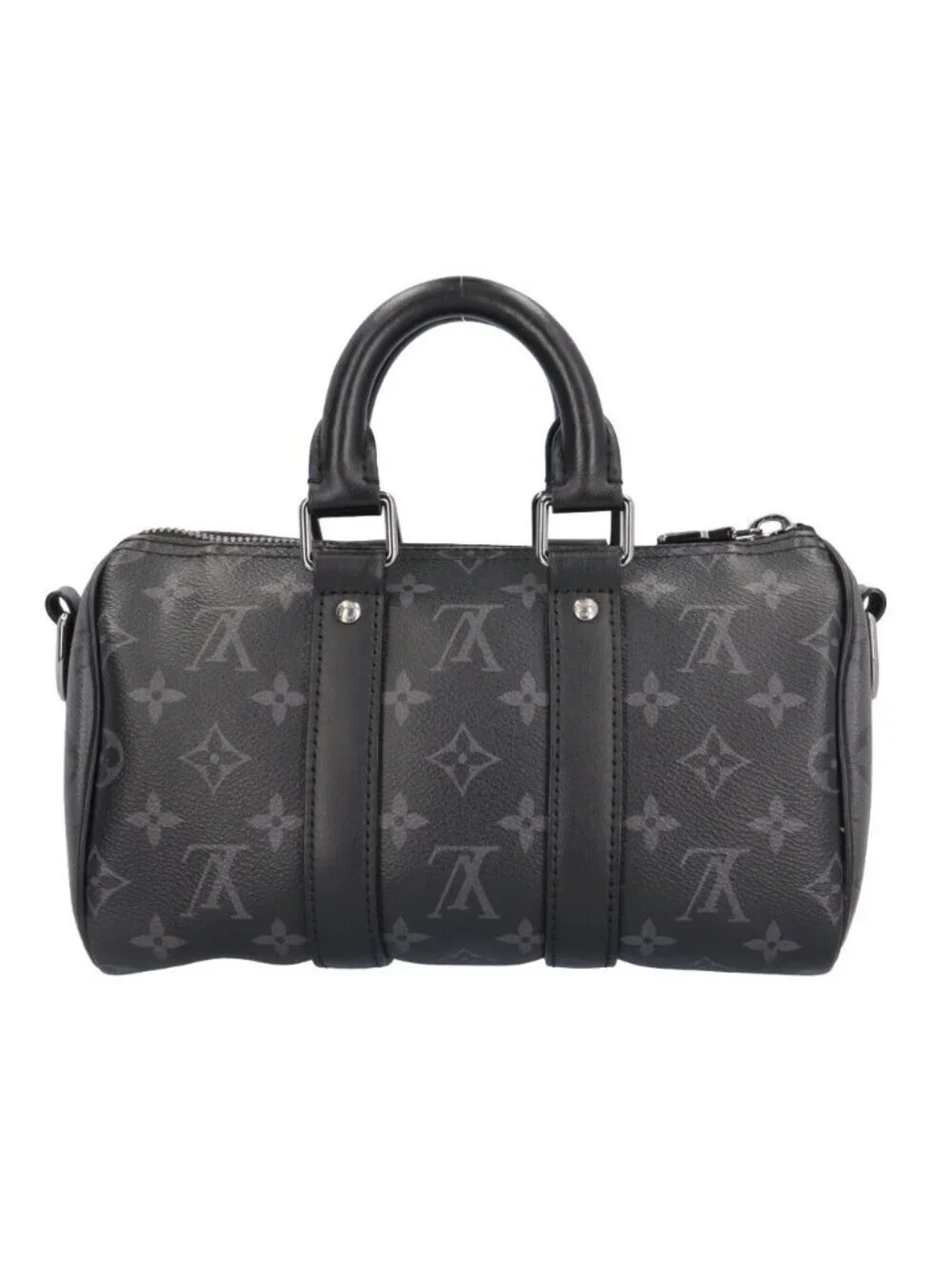 Louis Vuitton Keepall 25 Bandouliere Monogram Eclipse Shoulder Bag Black